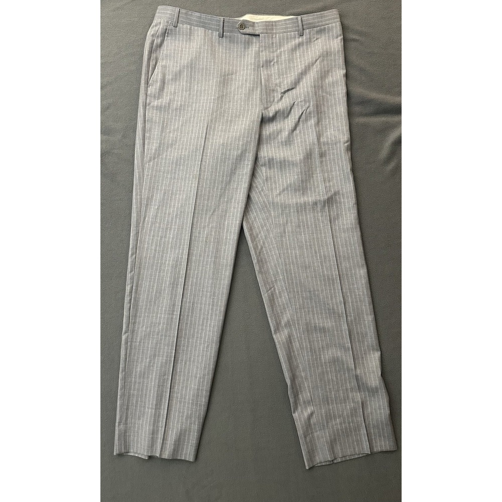 Canali Suit Mens 56 38R Gray Pin Stripe Wool 2 Piece Italy - Picture 11 of 16